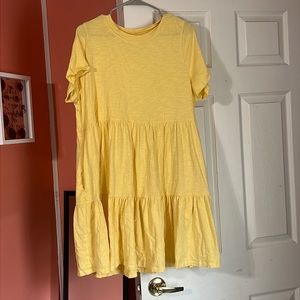 Old navy baby doll t-shirt dress size large yellow
